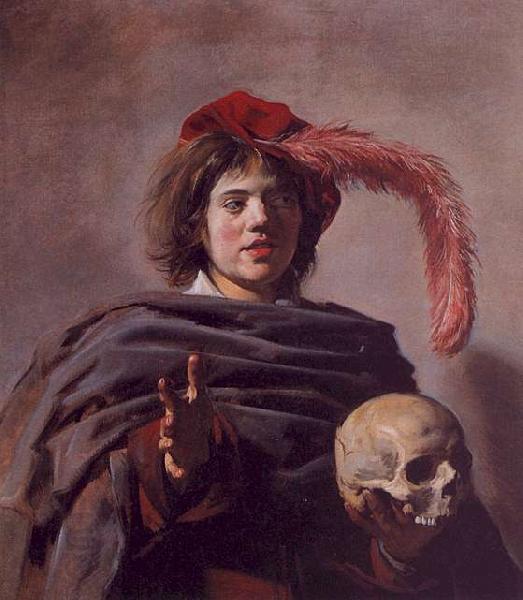 Frans Hals Portrait of a Young Man with a Skull China oil painting art